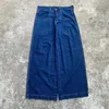 Herren- und Damenjeans, hohe Taille, Gothic, lockere, gerade Hose mit weitem Bein, Y2K-Street-Retro-Harajuku-Mode, Blau 2312129