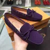 Chaussures d'été en cuir véritable pour femmes, importées d'italie, en peau de cerf, confortables, à enfiler, pour la conduite, nouvelle collection 2024