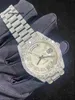 Automatisk mekanisk klocka Top Test Mosanite Custom The Diamond Automatic Movement Watch 40mm Shell Dial Waterproof 904 rostfritt