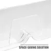 Assiettes décoratives Étui à lunettes sans poinçon Boîte de rangement murale sans clous Présentoir mural pour lunettes de soleil Boîtes en plastique transparentes transparentes