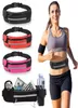 Utomhuspåsar Trail Running Midjebälte Dual Pocket Bag Män Kvinnor Fitness med vattenflaska Vattentät telefon Sport9019714