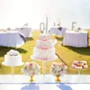 زخرفة الحفلات 3pcs صافية معرض كعكة أكريليك معرض حامل الحلوى مركزية ديكورات حفلات الزفاف أحداث الزفاف
