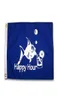 Happy Hour Fish Royal Blue Flag 3x5ft Printing Polyester Outdoor eller inomhusklubb Digital Printing Banner och Flags Whole9594921