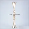 Party Decoration Gold Vases Metal Wedding Centerpieces Event Flower Road Home El 10 PCS/ Lot Drop Delivery Garden Festive Suppli Dhqzi