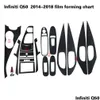 Auto Stickers Voor Infiniti Q50 Q60 2014 Interieur Centraal Bedieningspaneel Deurklink 3D5D Koolstofvezel Decals Styling Drop Delivery Autom Dhkgr