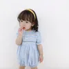 Rompers Baby Girl ręcznie robione haftowane urodzone Smocked Joksuit niemowlę One Piece Smoking Romper Summer Toddler Girls Outfit