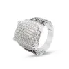Bagues de bande Bague de câble Diamant et hommes Luxe Punk Zircon Party Fashion Ring pour Women297v