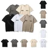 Herren Damen T-Shirts und Polo Nebel Doppelfaden Ess Ential Dreidimensionales Silikagel Brief Trend Lose High Street Marke Ess Paar Kurzarmshirt TopXMKL