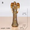 Nordic Love Angel Statue Golden Resin Blessing Angel Sculpture Desktop Porch Decoration Artifact Figure Ornament 231228