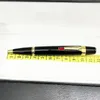 Bohémies stylo à bille en résine noire Mini stylos à bille de papeterie avec diamant et numéro de série sur Clip