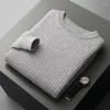 Men's Sweaters Autumn Winter Wool Cashmere Sweater Plaid Thicken Pullovers Fashion Large Size Tops Business Casual Knit Base Shirt