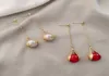 designer jewelry dangle earrings S925 Silver Needle Long white Pearl earring senior sense metal earrings9507104