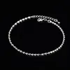 Mode Ed Weave Ketting Voor Vrouwen Enkelband 925 Sterling Zilveren Enkelbanden Armband Voor Vrouwen Voet Sieraden Enkelband Te Voet 210507244n