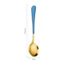 Round Stainless Steel Spoon Gold Metal Breakfast Soup Tableware 158mm Barware Kitchen Tools Dessert Milk Tea Watermelon Ice Cream Coffee Drinking Filter Flatware