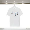 T-shirts masculins T-shirts pour hommes Designers de mode tshirts noirs blanc Lightning Crack Imprime