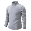 Mannen Truien 2024 Mannen Casual Slim Fit Basic Coltrui Gebreide Trui Hoge Kraag Trui Mannelijke Dubbele Herfst Winter Tops