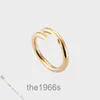 Tırnak Ring Mücevher Tasarımcısı Kadınlar için Titanyum Çelik Yüzük Altın Kaplama Asla solma Alerjik Olmayan Altın Mağazası/21621802 ONMW 7YY4 VQA3
