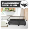 Kitchen Storage Sink Rack Plates Organizer Dish For Countertop Holder Iron Dryer Drainer Sinks