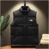 Men'S Vests Mens Winter Vest Cotton Jacket Thickened Insation Outdoor Sports Coat Womens Solid Color Sleeveless Drop Delivery Appare Dhzns