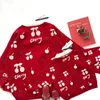Tonytaobaby Autumn e Winter Girls Girls Cherry-Child Cotton Cardigan Sweater Sweater 231228