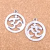 32pcs Antique Silver Plated Bronze Plated Yoga OM Charms Pendant DIY Necklace Bracelet Bangle Findings 25mm252O