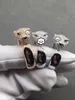 Bulgarie Carer Anel de designer de luxo original 925 prata esterlina 18k ouro chita anel de cabeça para homens cabeça de leopardo dedo indicador feminino casal anel de abertura