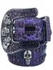 Rhinestone Belt Designer bältesbälten för män Kvinnor Klassichigh -kvalitet midjeband Skull Buckle Womens Cintura Ceintures 22021715243336