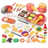 2023 Casa de juegos para niños, cocina, juguete de simulación, cocina de inducción con luz y sonido, Mini juego de juguetes para cocinar alimentos, regalos para niños 231228