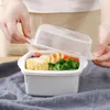 Dubbla pannor mat ångare mikrovågsgrönsaksbox kök levererar ångkorgredskap hushåll vita för matlagning