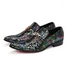 Klänningskor Zapatos Hombre Glitter Star Retro Men Casual äkta läder italiensk lyx Stylish Mens Formella stora storlekar 13