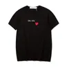 Играть в модные мужские футболки Дизайнер Рубашка Красное сердце повседневная футболка хлопковая вышивка с коротким рукавом летняя футболка11 31