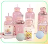 Bottiglie di vetro in silicone Sailor Moon Bottiglia d'acqua Kawaii Vetro ecologico con bicchieri di cannuccia Tazze carine Bottiglia d'acqua Me Bottle Cl28720657