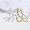 Dangle EarringsELOHYI女性ドロップウォーターダブルメッキステートメントEEARRINGSシンプルアロイイヤリングジュエリー卸売ガールズギフト