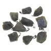 Colares de pingente 15 pcs irregular natural minério bruto pedra tigre olho fluorite ágata cura cristal quartzo encantos para fazer jóias