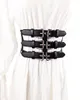 Pasy retro talia wystrój wiązka wiązka pasa mody łańcuch nadwozia czarny got regulowany biżuteria dla kobiet i dziewcząt3788884
