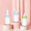3 In 1 Soft Silicone Baby Bottle Infant Water/Milk/Rice Bottle Baby Feeding Cup With Straw Baby Medicine Feeder BPA Free 180ML 231229