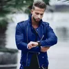 Giacche da uomo Giacca in pelle europea americana autunno e inverno di grandi dimensioni, vestibilità slim alla moda