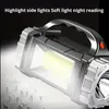 1pc Solar Portable Light - Multi-Function Outdoor LED Flashlight with COB Side Light and Emergency Flashing - Perfect for Camping, Hiking, and Emergencies