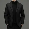 Abiti da uomo Fashion Business Gentleman Stile britannico Sottile piumino d'anatra Freddo caldo Casual Slim Versione coreana Giacca da sposa ufficiale