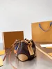 Noe Purse Small Roast Water Bucket Bag Mini BB Designer Drawstring Leather Women's Shopping Bag Classic Handbag Shoulder Shoulder Crossbody Bag Mini Wallet