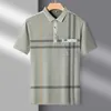 MLSHP 면화 골프 남자 S 폴로 셔츠 여름 짧은 슬리브 격자 무늬 사업 캐주얼 남성 T 셔츠 고품질 남자 티 3XL 231228