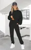 Pantalon de deux pièces pour femmes Automne Hiver Femmes Survêtement Costume 2 pièces Ensembles Sweats à capuche Sweat-shirt et Jogger Costumes Femme Casual Lady Sportswear