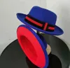 fedora bicolore fedoras pour feutre rouge noir jazz melon performance wo et hommes église hat1951441