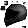 Caschi moto Mate Nero Dual Sport Casco fuoristrada Dirt Bike Atv Certificato D.O.T M Blu Fl Face Casco per Moto Sport1 Drop Deliv Dhaze