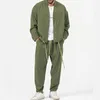 Tute da uomo Abito alla moda Primavera Autunno Llastic sciolto manica lunga Giacca sottile Pantaloni casual Sport 2 pezzi