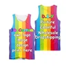 Tanktops voor heren IFPD EU-maat 3D-top Heren Casual Grappig Rode bakstenen muur Print Mouwloos shirt Zomer Splitsen Plus Fitnessvest