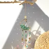 Cristallo Sun Catcher Luna Ametista Campanella a vento Arcobaleno Maker Decorazione da appendere Catcher sole Catcher luce Natale Finestra esterna Decorazione del giardino YYFA996