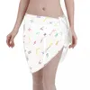 Traje de baño para mujer Mujeres sexy Símbolo matemático Ecuaciones Poliéster Pareo Cover Ups Bikinis Cover-Ups Faldas Falda con cordones