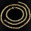 ネックレスイヤリングセットamumiu charm gold color byzantine bracelets for men for women stainless Steel Fashion Party Gifts HJS126