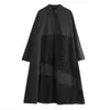 Robes décontractées 2023 Japonais Yamamoto Dark Style Patchwork Floral Lâche Chic Noir Automne Blouse Robe Mode Femmes Printemps